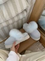 UGG Winter long wool slippers with inner wool material, 3.5cm thick sole - Image 12