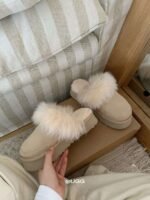 UGG Winter long wool slippers with inner wool material, 3.5cm thick sole - Image 10