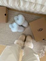 UGG Winter long wool slippers with inner wool material, 3.5cm thick sole - Image 9