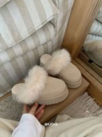 UGG Winter long wool slippers with inner wool material, 3.5cm thick sole - Image 7