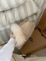 UGG Winter long wool slippers with inner wool material, 3.5cm thick sole - Image 6