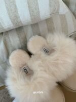 UGG Winter long wool slippers with inner wool material, 3.5cm thick sole - Image 3