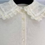 CHANEL New lace collar knit sweater, 100% pure wool fabric - Image 9