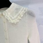 CHANEL New lace collar knit sweater, 100% pure wool fabric - Image 4
