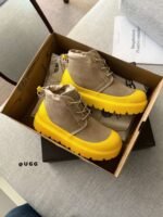 UGG New Winter Thick-Soled Lace-Up Boots with Colorful Shell Upper and Wool Lining - Image 9