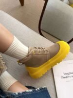 UGG New Winter Thick-Soled Lace-Up Boots with Colorful Shell Upper and Wool Lining - Image 7