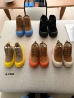 UGG New Winter Thick-Soled Lace-Up Boots with Colorful Shell Upper and Wool Lining - Image 5