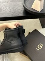 UGG autumn and winter new men’s cow leather wool work boots upper cow wax leather lining wool material - Image 7