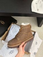 UGG autumn and winter new men’s cow leather wool work boots upper cow wax leather lining wool material - Image 2