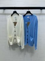 Burberry Fall/Winter Newest Collection Double Pocket V-Neck Knit Long-Sleeve Cardigan