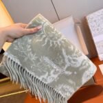 DIOR new sunflower cashmere scarf, premium version, size: 30x180cm - Image 12