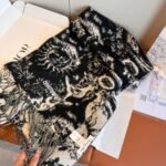 DIOR new sunflower cashmere scarf, premium version, size: 30x180cm - Image 8