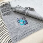 Hermès double-sided cashmere scarf, premium version, made of cashmere material, size: 32 x 180cm - Image 13