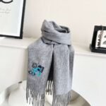 Hermès double-sided cashmere scarf, premium version, made of cashmere material, size: 32 x 180cm - Image 8