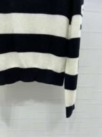 Celine Fall/Winter Striped Letter Knit Sweater, 30% Cashmere, 70% Wool Premium Sweater - Image 8