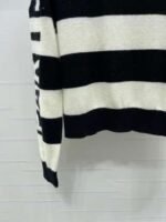 Celine Fall/Winter Striped Letter Knit Sweater, 30% Cashmere, 70% Wool Premium Sweater - Image 7