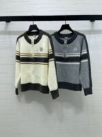 Loewe 2026 Spring Collection Half-Open Zipper Pullover Knit Sweater – Premium Apparel