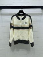 Loewe 2026 Spring Collection Half-Open Zipper Pullover Knit Sweater – Premium Apparel - Image 7