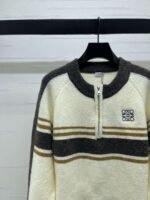 Loewe 2026 Spring Collection Half-Open Zipper Pullover Knit Sweater – Premium Apparel - Image 4