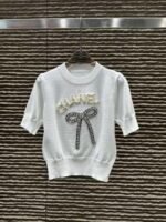 Chanel 3D Letter Bow Knitted T-shirt - Image 5
