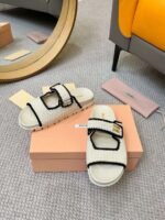 miumiu woolen knitted slippers - Image 3