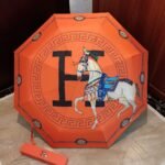 Hermes War Horse Pattern Umbrella