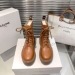 Celine Martin Boots Shoes High Version, Genuine Leather Boots - Image 7