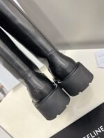 CELINE Autumn and Winter Long Martin Boots Premium Edition 5cm Thick Calfskin Material - Image 9
