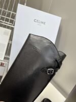 CELINE Autumn and Winter Long Martin Boots Premium Edition 5cm Thick Calfskin Material - Image 5