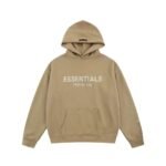 ESSENTIALS FEAR OF GOD Double-line flocking print plus velvet hooded sweatshirt - Image 5
