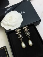 Chanel pearl earrings