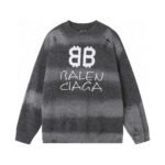 BALENCIAGA embroidered patchwork sweater