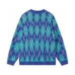 Gucci diamond plaid round neck sweater with holes - Image 11