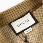 Gucci diamond plaid round neck sweater with holes - Image 6