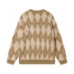 Gucci diamond plaid round neck sweater with holes - Image 2