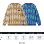 Gucci diamond plaid round neck sweater with holes - Image 9