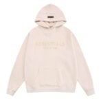 ESSENTIALS FEAR OF GOD Double-line flocking print plus velvet hooded sweatshirt - Image 3