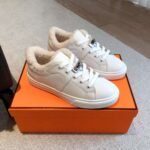 Hermès Autumn and Winter Casual Shoes Wool One-piece Shoes Premium Edition - Image 13