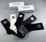 CELINE mid socks, made of pure cotton quality, in a box of 5 pairs - Image 6