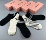 miumiu Combed cotton socks 5 pairs per box - Image 5