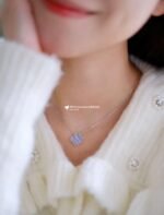 Van Cleef & Arpels Chalcedony Necklace VAC Chalcedony Four-Leaf Clover Necklace Premium Edition - Image 4