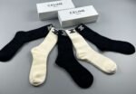 CELINE Tall Socks Cotton Quality Box of 5 Pair - Image 8
