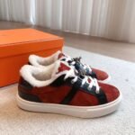 Hermès Autumn and Winter Casual Shoes Wool One-piece Shoes Premium Edition - Image 8