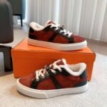 Hermès Autumn and Winter Casual Shoes Wool One-piece Shoes Premium Edition - Image 4