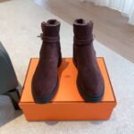 Hermès classic Kelly boots are made of calfskin leather and lambskin leather lining. High-end autumn and winter boots - Image 7