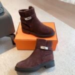 Hermès classic Kelly boots are made of calfskin leather and lambskin leather lining. High-end autumn and winter boots - Image 4