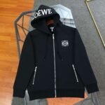 Loewe 2024 New Embroidered Mink Fleece Hooded Sweater Jacket Premium Edition