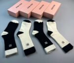 MIUMIU high socks, combed cotton, four pairs per box - Image 7