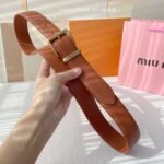 miumiu Premium version belt made of genuine leather width 3.5cm - Image 8
