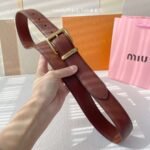 miumiu Premium version belt made of genuine leather width 3.5cm - Image 7